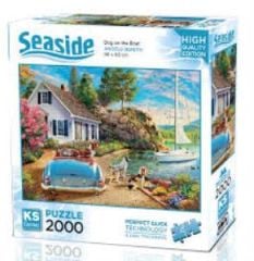 KS GAMES PUZZLE 2000 PARCA DOG ON THE BOAT