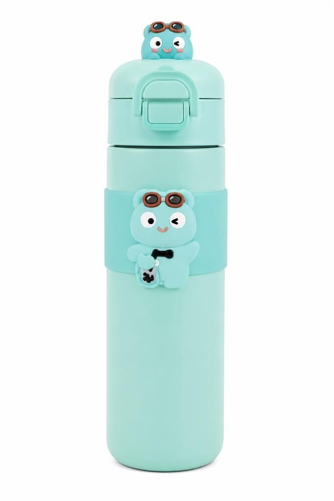 NOKI KIDS CIFT AGIZLI CELIK MATARA 500ml SU YESILI