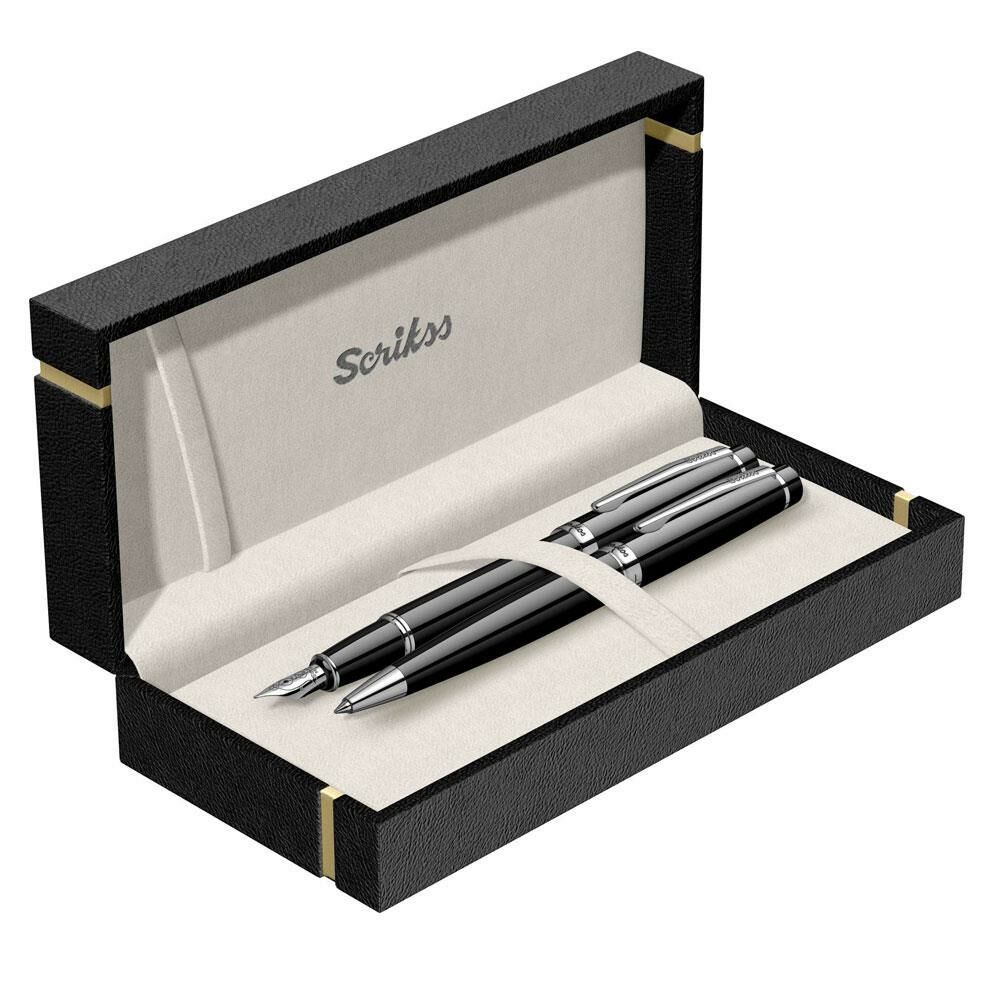 SCRIKSS TUKENMEZ+D.KALEM SET SIYAH KROM (38)