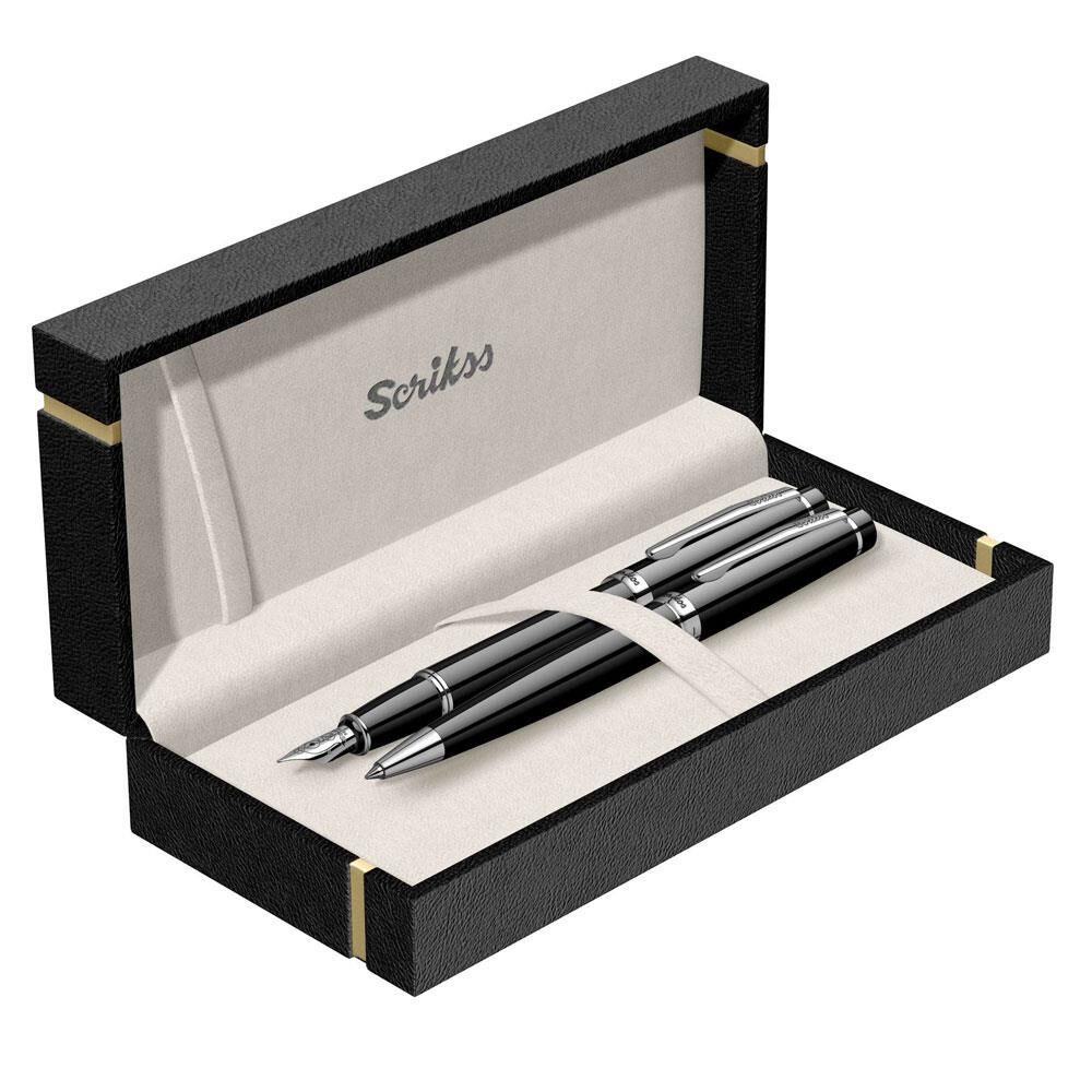 SCRIKSS TUKENMEZ+D.KALEM SET SIYAH KROM (38)