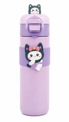 NOKI KIDS CIFT AGIZLI CELIK MATARA 500ml MOR