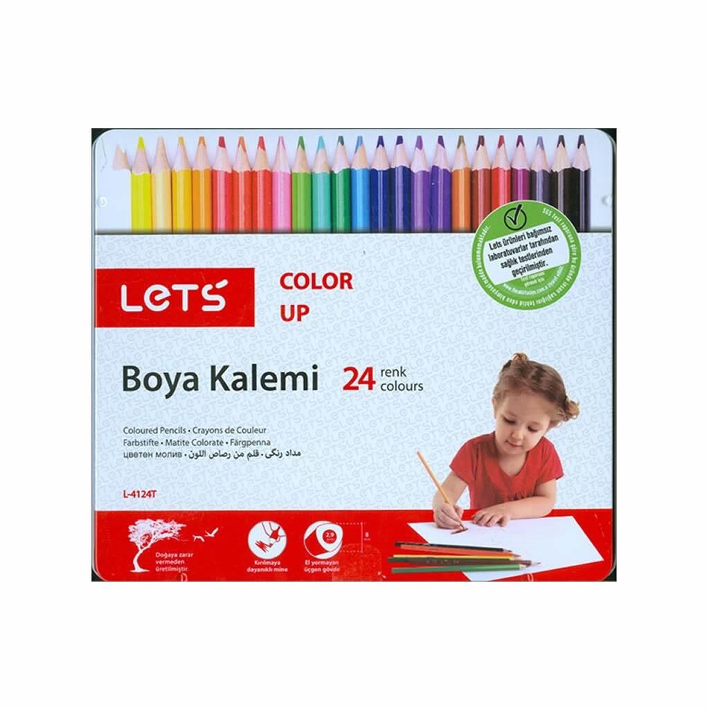 LETS KURUBOYA METAL KUTU TAM BOY 24 RENK (L-4124T)