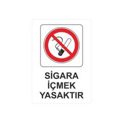 EKSTRAFIX SIGARA ICMEK YASAKTIR LEVHA(YUL412)25x35