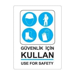 EKSTRAFIX GUVENLIK ICIN KULLAN LEVHA(YUL-414)25x35