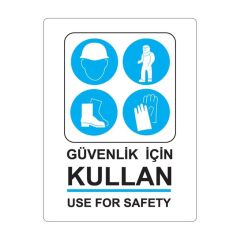 EKSTRAFIX GUVENLIK ICIN KULLAN LEVHA(YUL-414)25x35