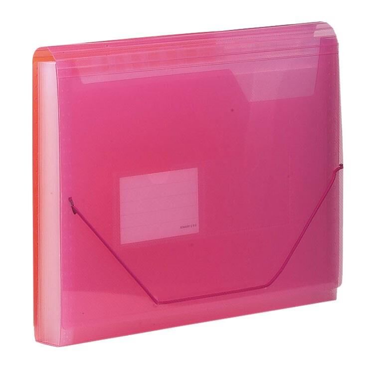 KRAF EVRAK DOSYASI KORUKLU 13 CEP LAS.PEMBE(F4302)