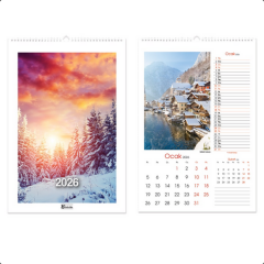 KESKIN DUVAR TAKVIMI 31x43 12 YP. SPR.MANZARA 2026