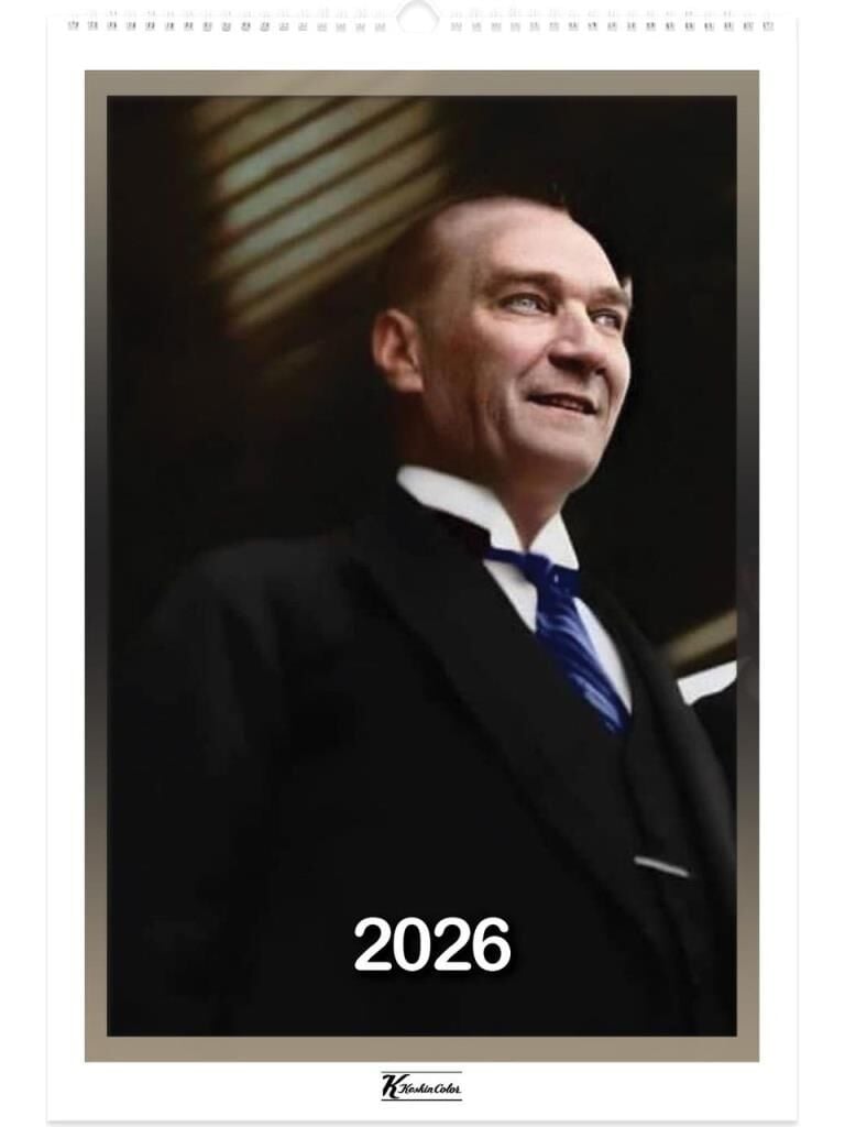 KESKIN DUVAR TAKVIMI 31x43 12 YP. SPR.ATATURK 2026