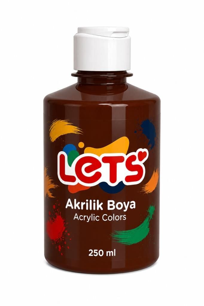 LETS AKRILIK BOYA 250 ML KAHVE L5708