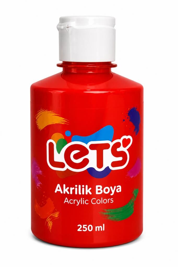 LETS AKRILIK BOYA 250 ML KIRMIZI L5704