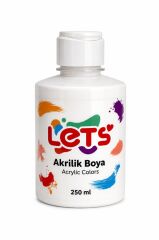 LETS AKRILIK BOYA 250 ML BEYAZ L5701