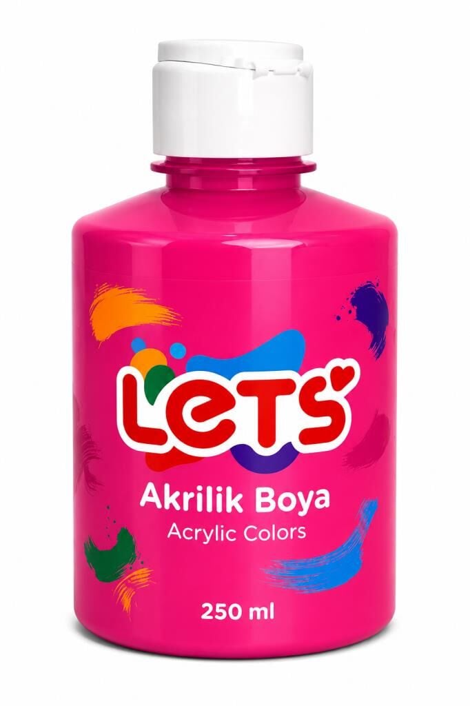 LETS AKRILIK BOYA 250 ML PEMBE L5710