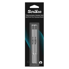SCRIKSS TUKENMEZ KALEM D1  REFIL KISA SIYAH 2 LI