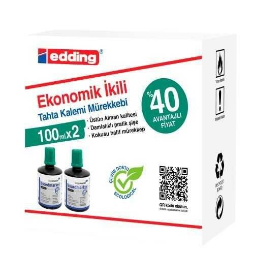 EDDING LEGAMAS  B.TAHTA MUREKKEBI 100ML YESIL 2 LI