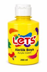 LETS AKRILIK BOYA 250 ML SARI L5702