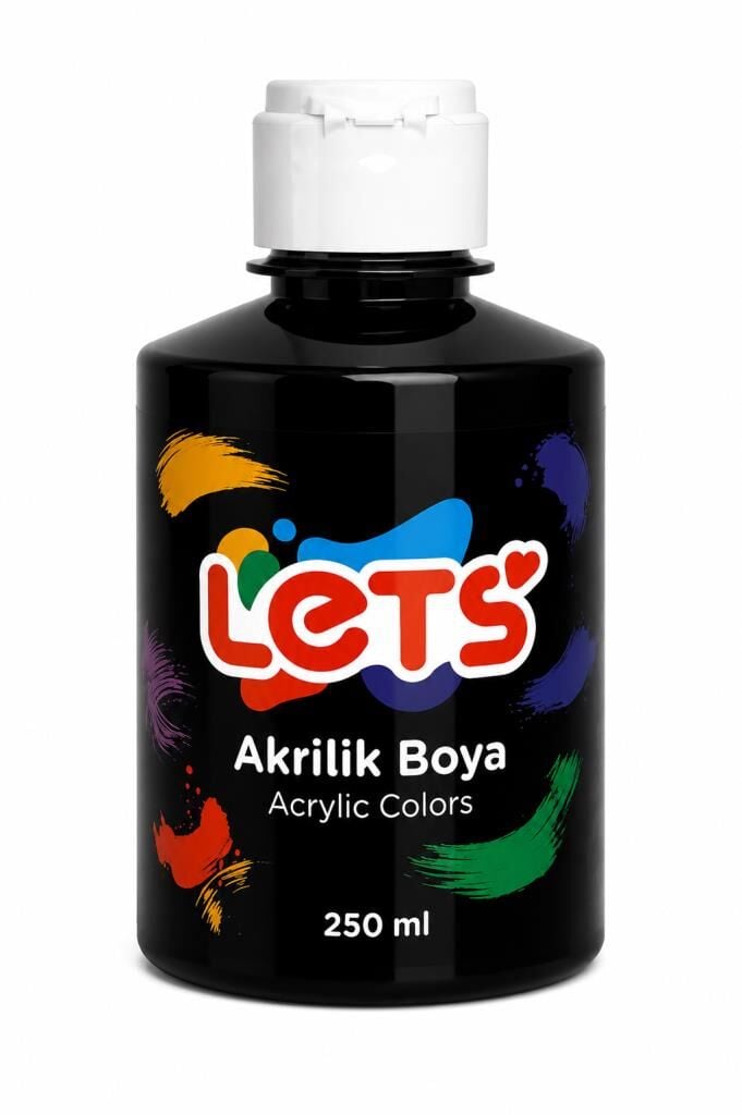 LETS AKRILIK BOYA 250 ML SIYAH L5709