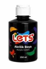 LETS AKRILIK BOYA 250 ML SIYAH L5709