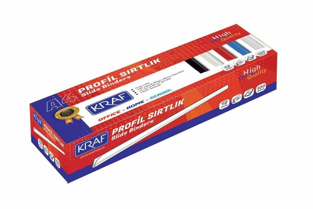 KRAF DOSYA SIRTLIGI 12mm OVAL 100 LU SIYAH 55 SY