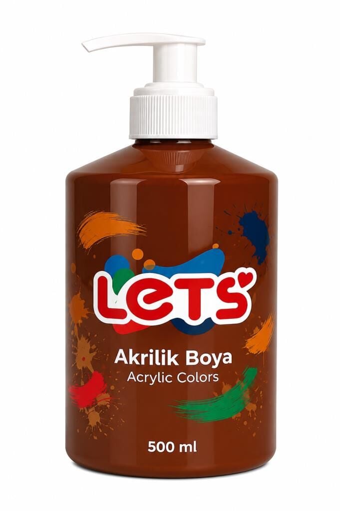 LETS AKRILIK BOYA 500 ML KAHVE L5308