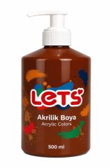 LETS AKRILIK BOYA 500 ML KAHVE L5308