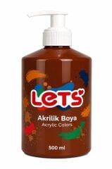 LETS AKRILIK BOYA 500 ML KAHVE L5308