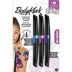 BIC BODYMARK GECICI DOVME TATTOO KALEMI  3 LU