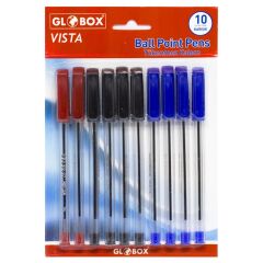 GLOBOX VISTA TUKENMEZ KALEM KARISIK 10 LU (6112)