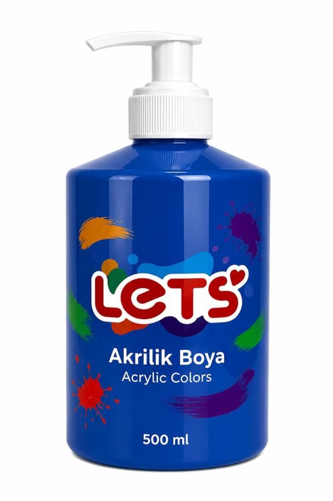LETS AKRILIK BOYA 500 ML MAVI L5306