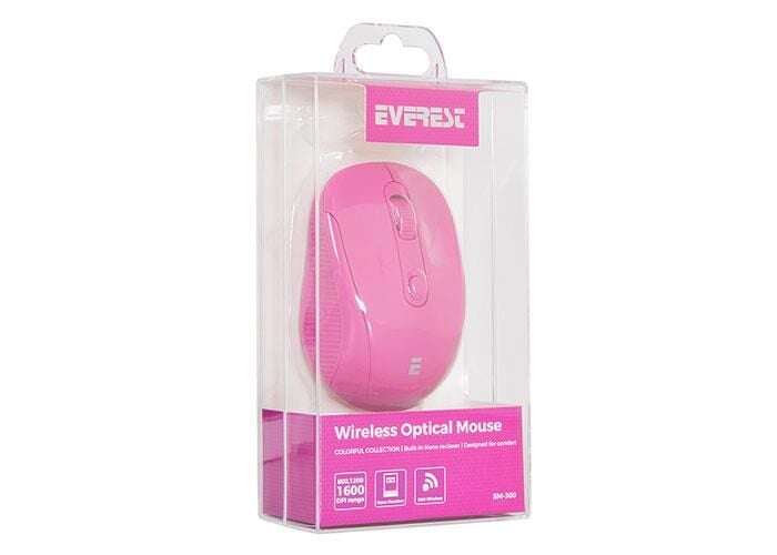 EVEREST MOUSE KABLOSUZ 4D OPTIC PEMBE (SM-300)