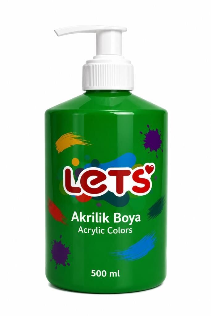 LETS AKRILIK BOYA 500 ML YESIL L5307
