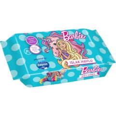 MAVI BEYAZ ISLAK MENDIL BARBIE 60 LI