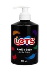LETS AKRILIK BOYA 500 ML SIYAH L5309