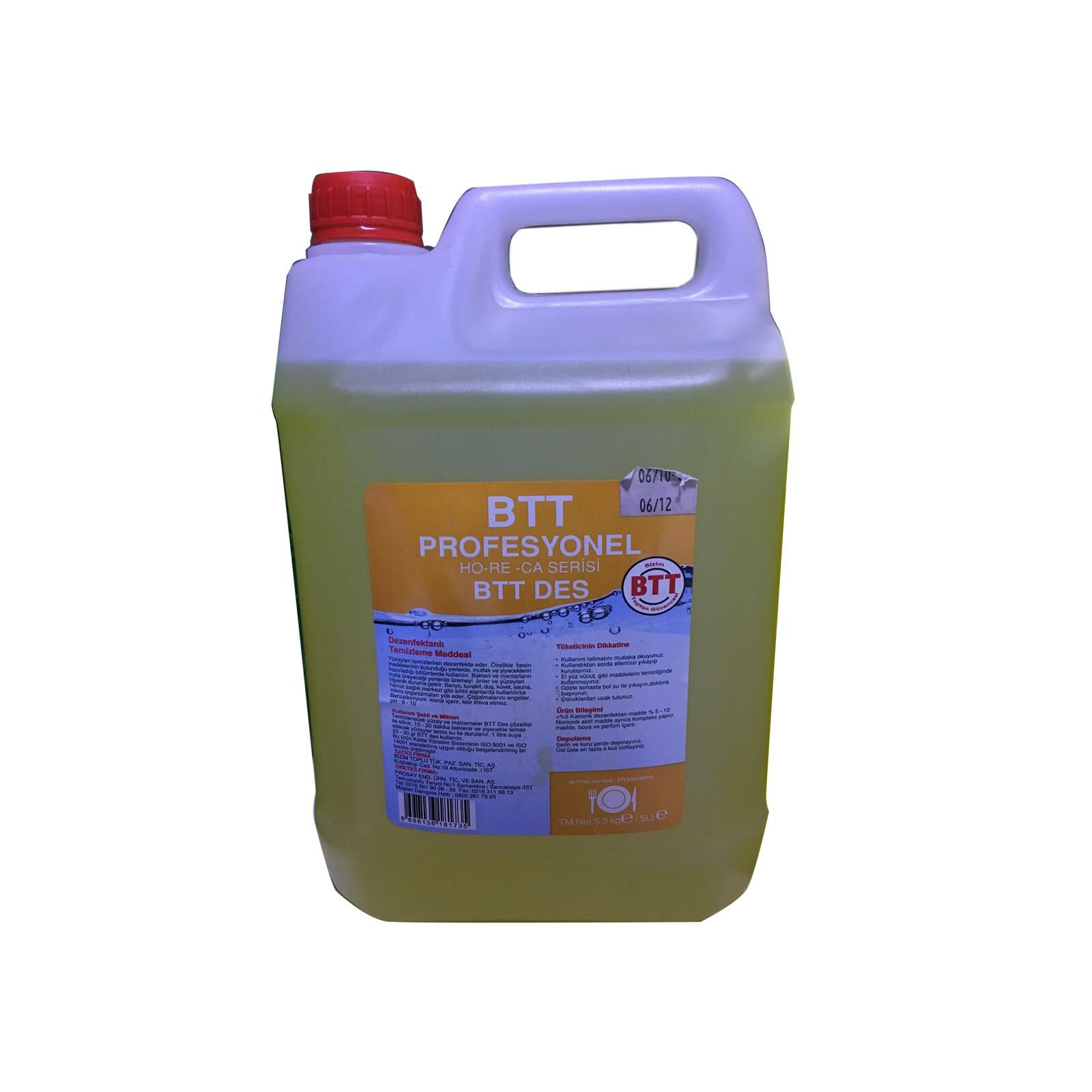 BTT PROF ANTI BAKTERIYEL MUHTELIF TEMIZLEYICI 5 LT
