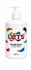 LETS AKRILIK BOYA 500 ML BEYAZ L5300