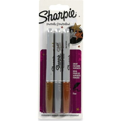 SHARPIE PERMANENT MARKER FINE METALIK RENKLER 3 LU
