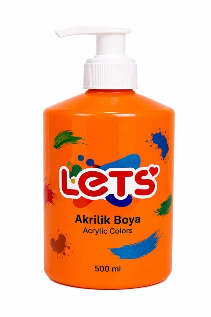 LETS AKRILIK BOYA 500 ML TURUNCU L5302