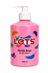 LETS AKRILIK BOYA 500 ML PEMBE L5304