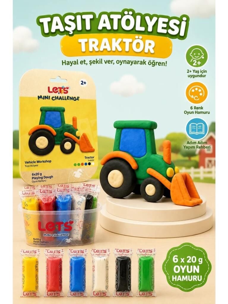 LETS OYUN HAMURU TASIT ATOLYESI TRAKTOR 6x20g 1046
