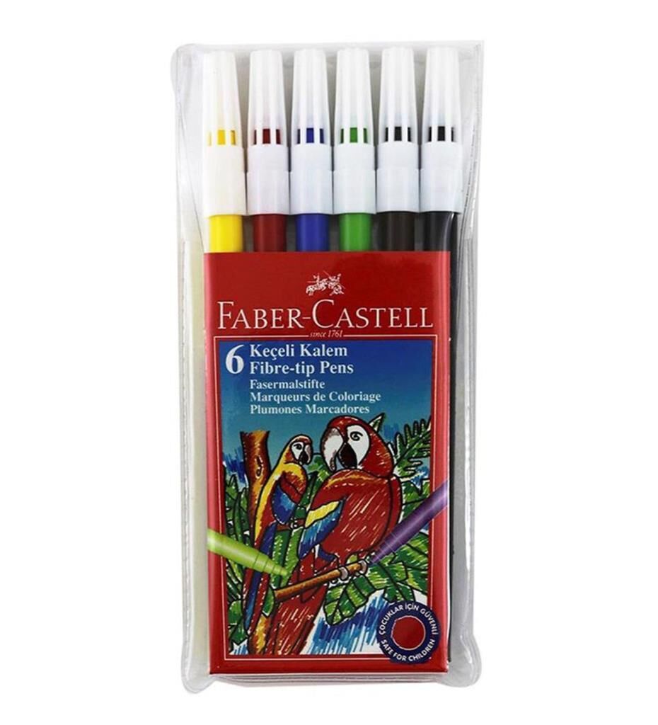 FABER KECELI KALEM 6 RENK YIKANABILIR (155106)
