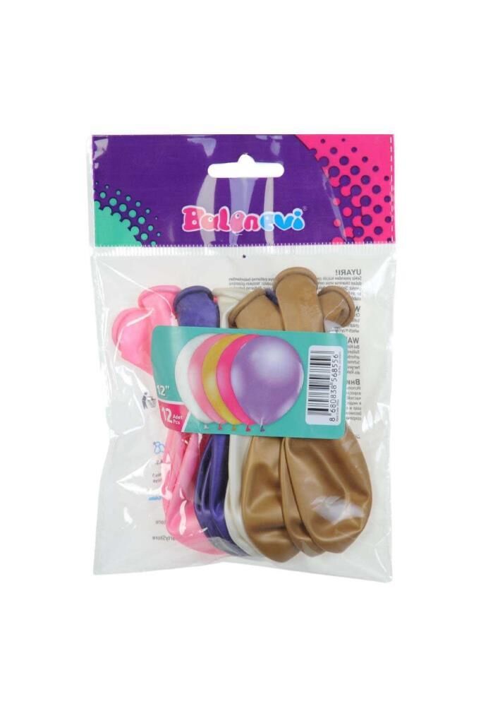 BALONEVI BALON 12 ınc METALIK KIZ ASORTI 12 LI