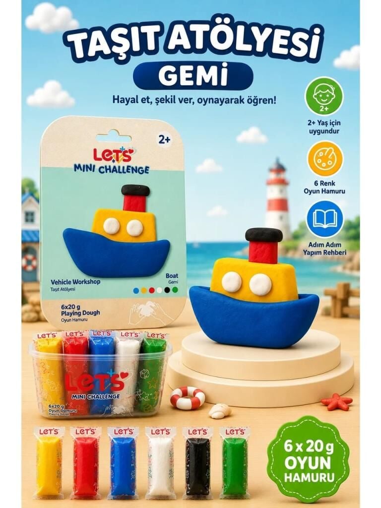 LETS OYUN HAMURU TASIT ATOLYESI GEMI 6x20g 1042