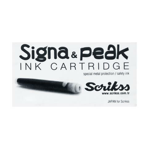 SCRIKSS SIGNA&PEAK DOLMA KALEM KARTUSU SIYAH 4 LU