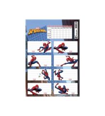 KESKIN OKUL ETIKETI SPIDERMAN D.PRG.3 LU (220130)