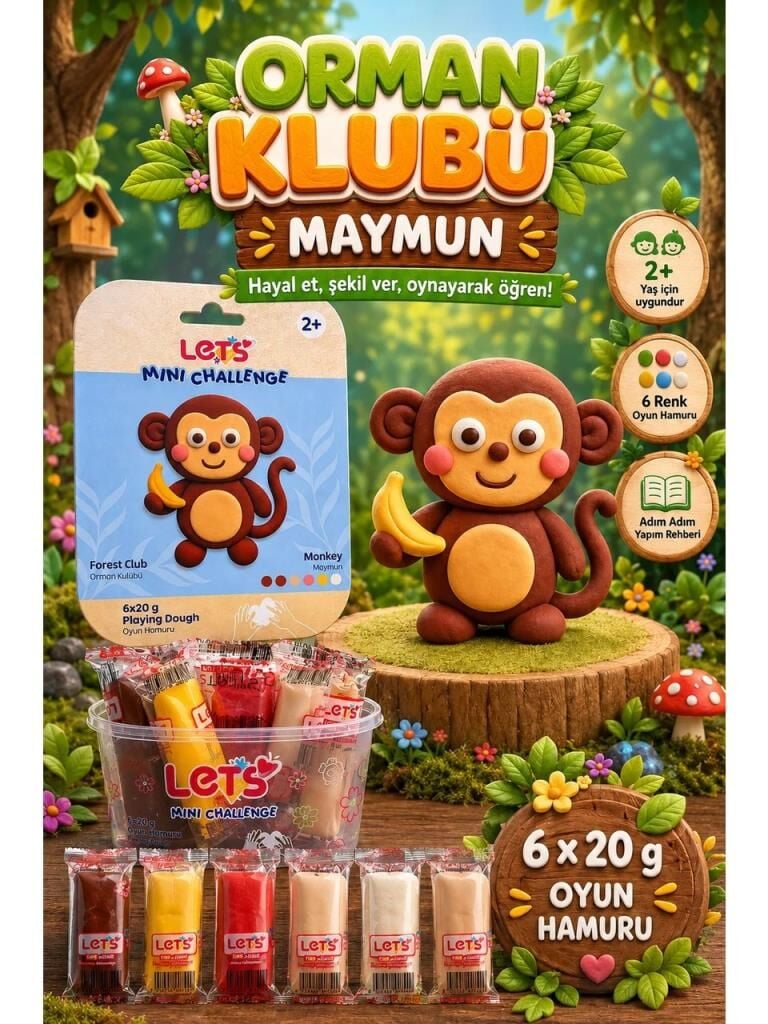 LETS OYUN HAMURU ORMAN KULUBU MAYMUN 6x20g 1040