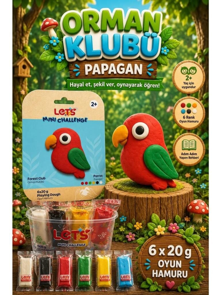 LETS OYUN HAMURU ORMAN KULUBU PAPAGAN 6x20g 1037