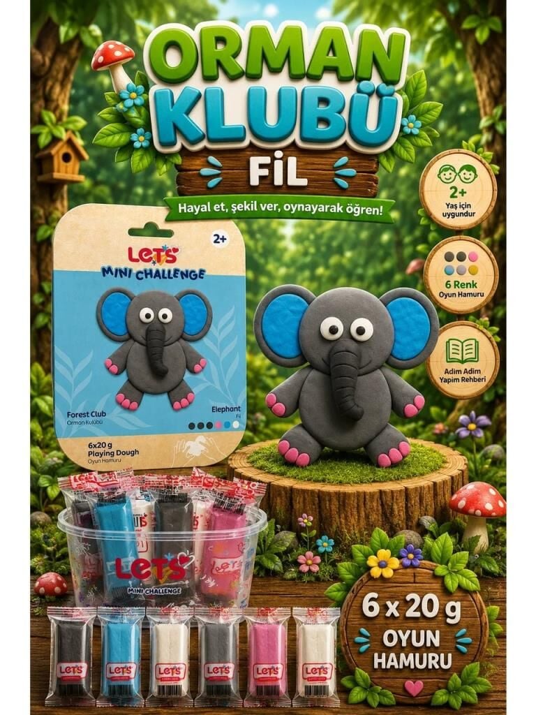 LETS OYUN HAMURU ORMAN KULUBU FIL 6x20g 1038