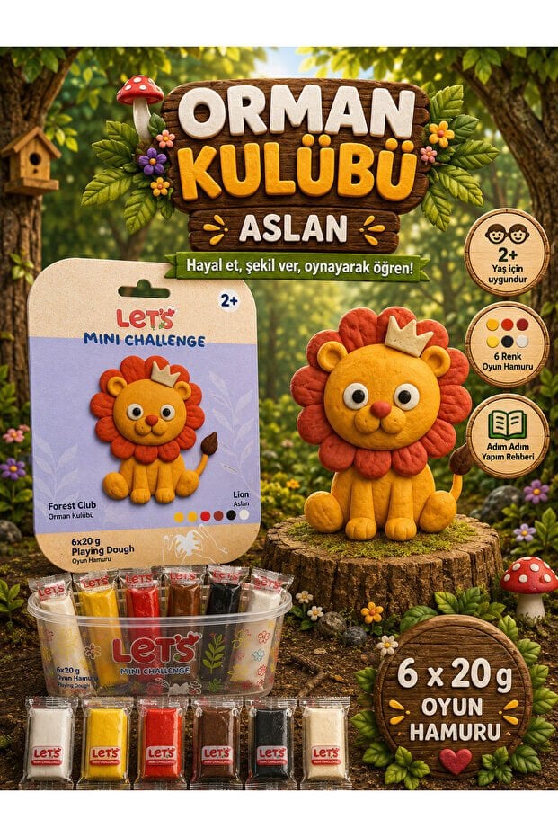 LETS OYUN HAMURU ORMAN KULUBU ASLAN 6x20g 1041