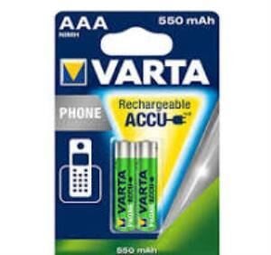 PIL VARTA SARJLI INCE KALEM 550mAh 2 LI