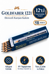 FABER DERECELI KURSUN KALEM 1221 5B GOLD 12 LI