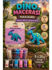 LETS OYUN HAMURU DINO MACERASI PARASAURO 6x20g1024